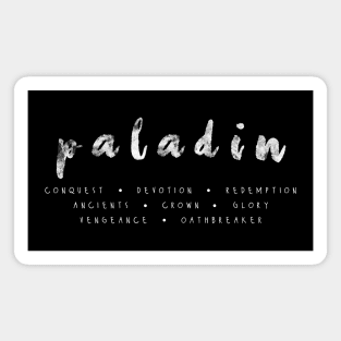 Paladin Dungeons and Dragons | D&D | DnD Gifts | RPG Gifts Magnet